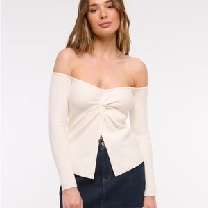 Abercrombie twist knit off the shoulder top